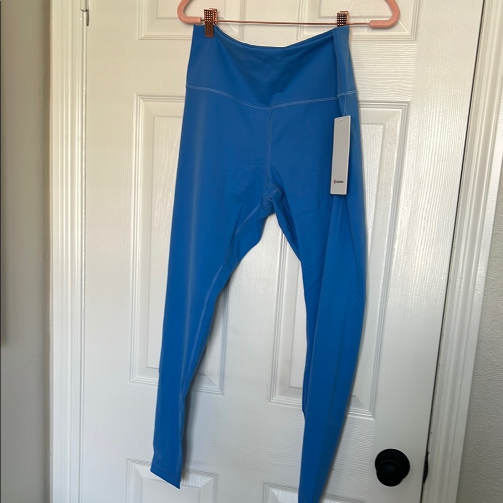 lululemon athletica women’s High-Rise Wunder Under Light Blue Leggings 28”
